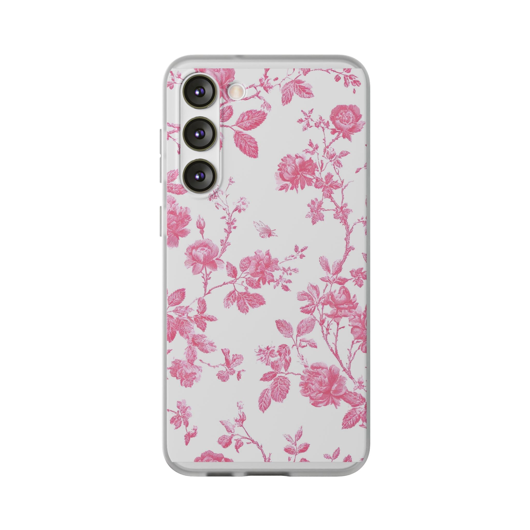 Pink and White Floral iPhone Case