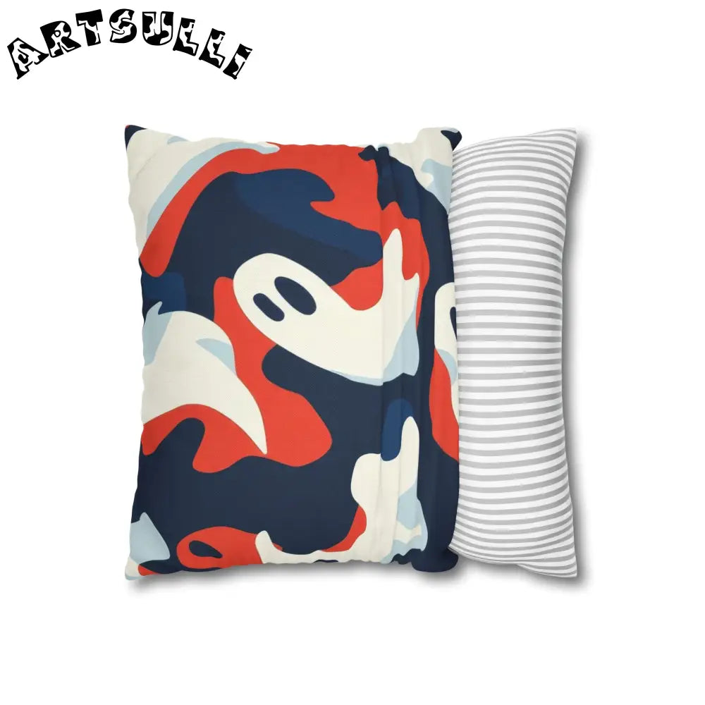 JAKKOUTTHEBXX Camo Ghosts Spun Polyester Square Pillowcase