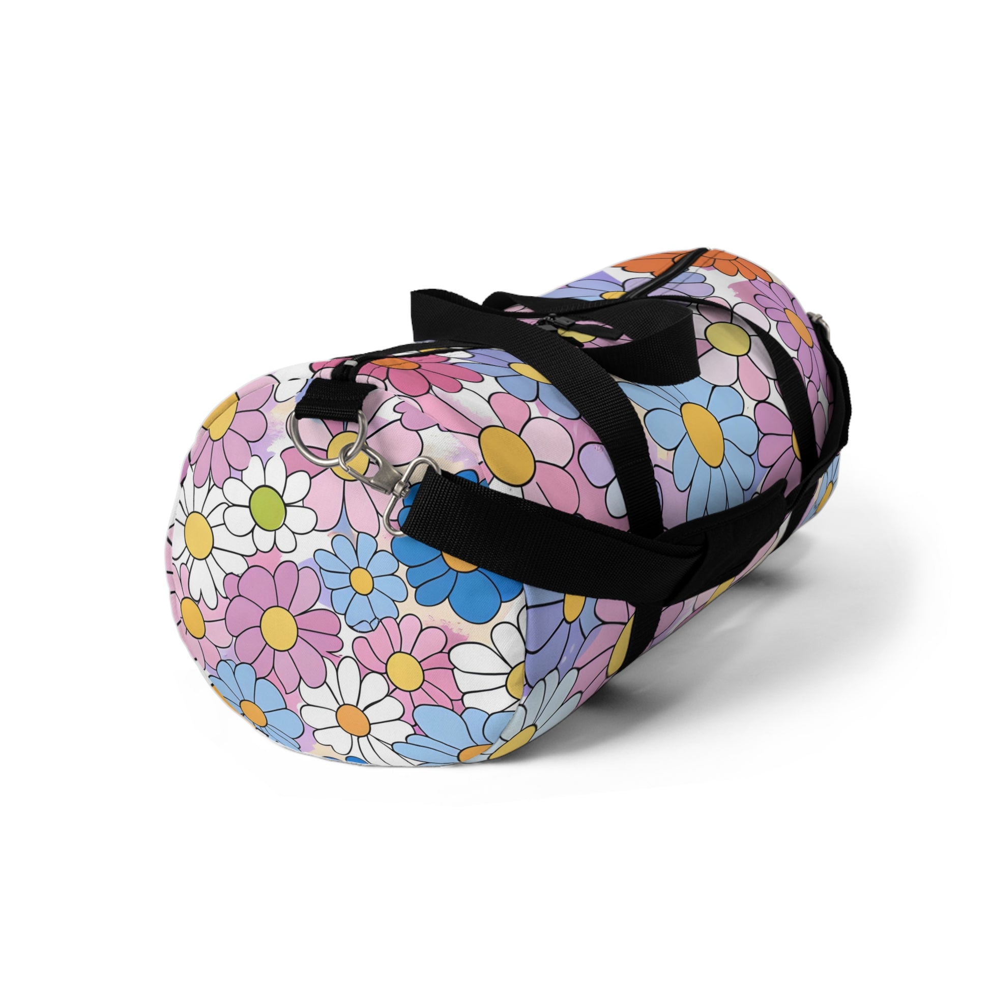 Flower Hour Purple and Blue  Duffel Bag, Artsulli - Art is Long, Life is Short, Bags, , , , , , , 