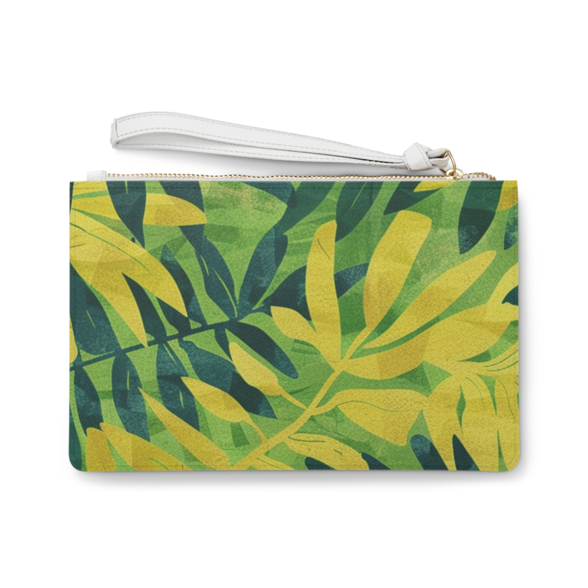 Green Leaf x Yellow Leaf x Tropical x Jungle Clutch Bag, Artsulli - Art is Long, Life is Short, Bags, , , , , , , 