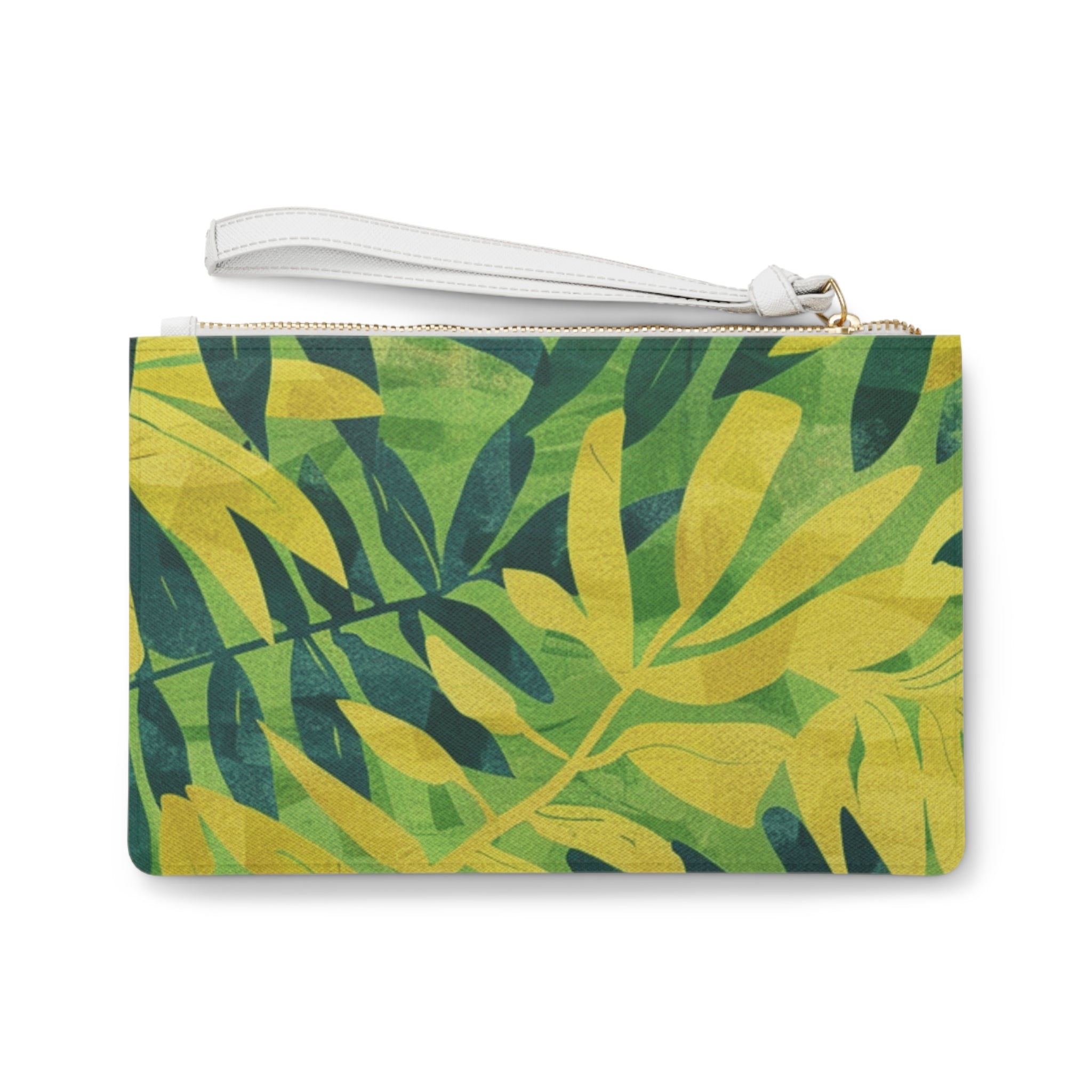 Green Leaf x Yellow Leaf x Tropical x Jungle Clutch Bag, Artsulli - Art is Long, Life is Short, Bags, , , , , , , 