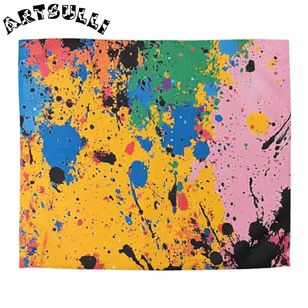 JAKKOUTTHEBXX The Colors Of Paint Splatter Microfiber Duvet Cover
