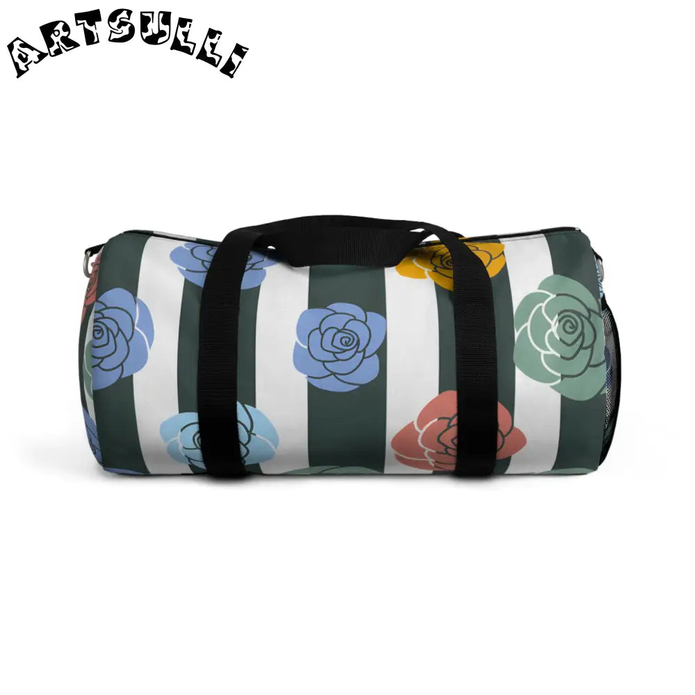 JAKKOUTTHEBXX Stripes x Roses Black and White Copy of Duffel Bag