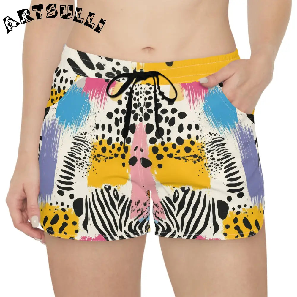 JAKKOUTTHEBXX Rae Zebra Rhapsody Women’s Casual Shorts (AOP)