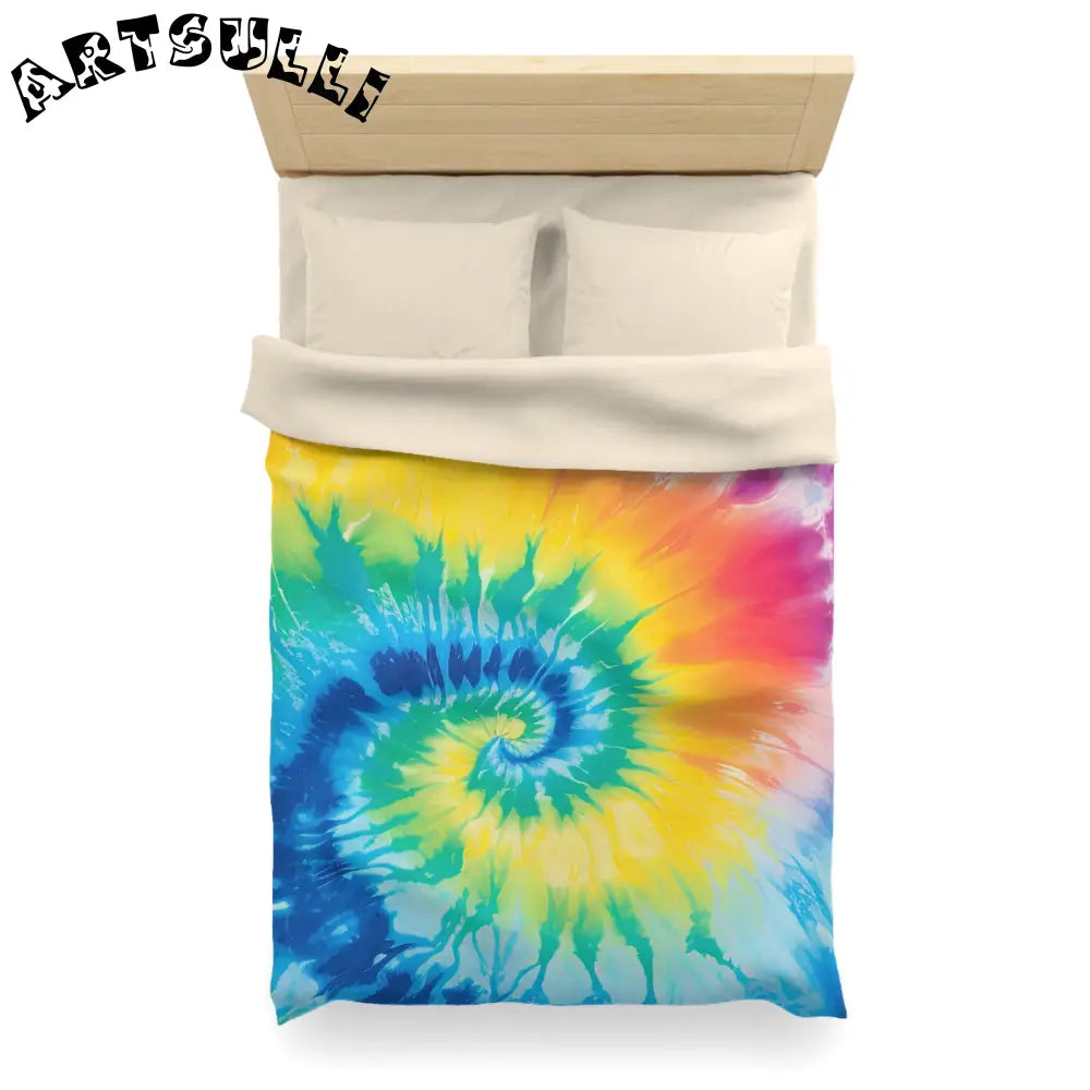 JAKKOUTTHEBXX Tie Dye Spiral Rainbow Duvet Cover 2025