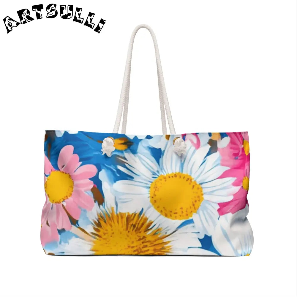 JAKKOUTTHEBXX CDG Daisy Dream Blue Weekender Bag JAKKOUTTHEBXX