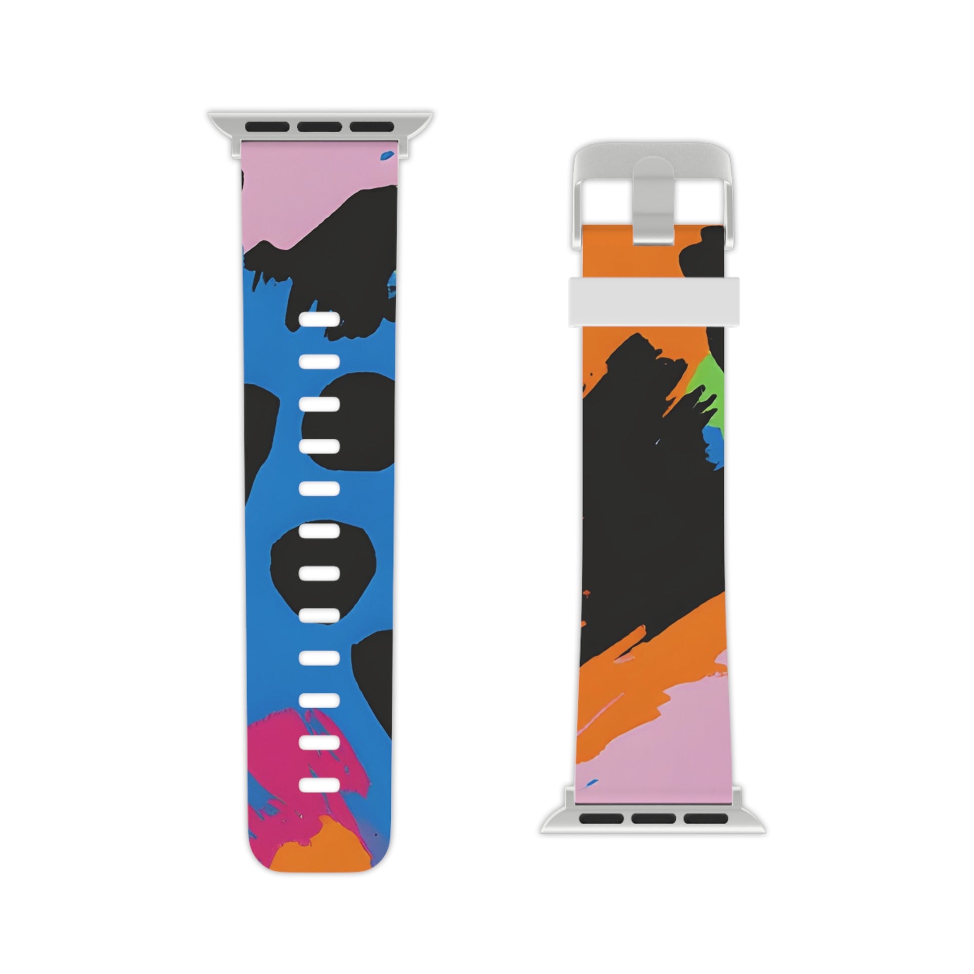 Wild Brush Strokes x Animal Print Multi-Color Watch Band for Apple Watch, Artsulli - Art is Long, Life is Short, Accessories, , , , , , , 