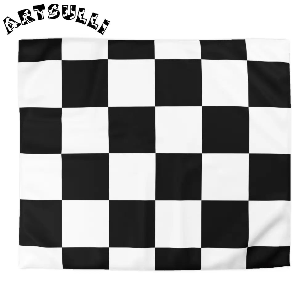 JAKKOUTTHEBXX Checkerboard Black and White Microfiber Duvet Cover