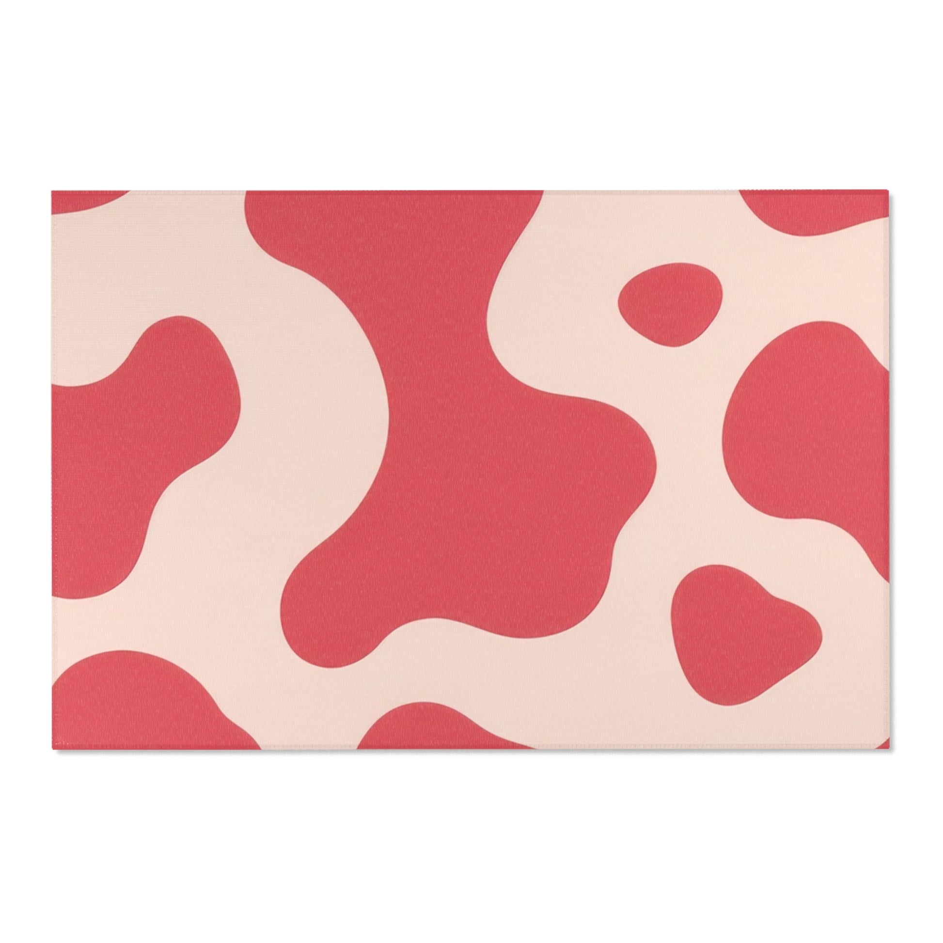 Red Jungle Cow Area Rugs, Artsulli - Art is Long, Life is Short, Home Decor, Size, 72" × 48", , , , , 32619302933175800119