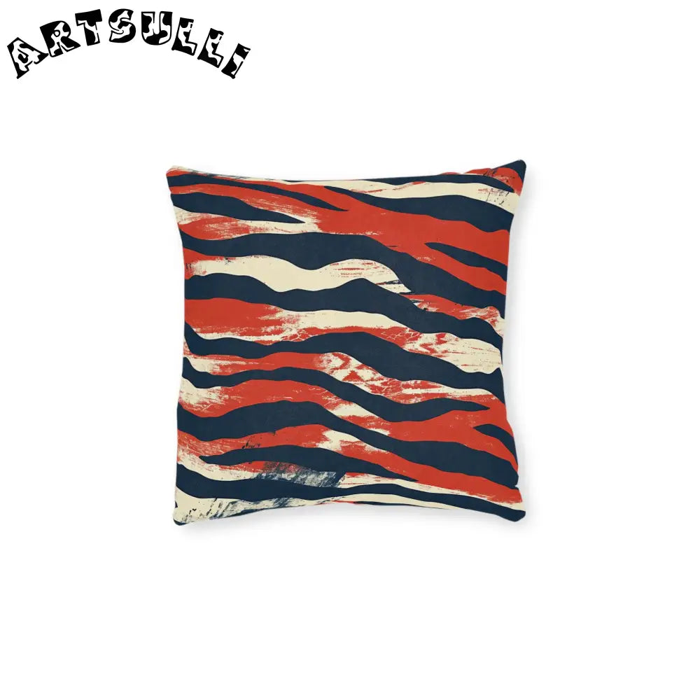 JAKKOUTTHEBXX Capricious Tiger Wave Square Pillow JAKKOUTTHEBXX
