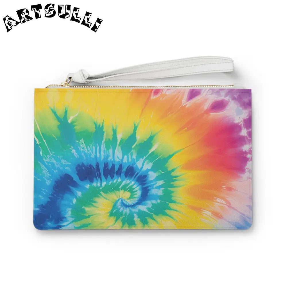JAKKOUTTHEBXX Rainbow Tie Dye Saffiano Clutch Bag 2025