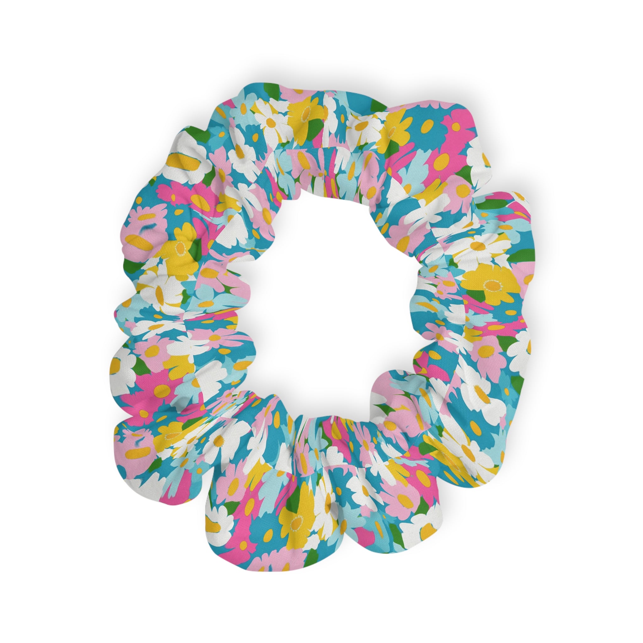 Flowers Multi-Color Scrunchie, Artsulli - Art is Long, Life is Short, Accessories, , , , , , , 