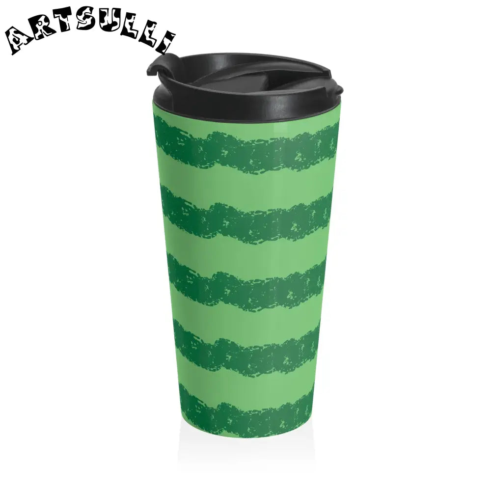 JAKKOUTTHEBXX Watermelon Green Stainless Steel Travel Mug