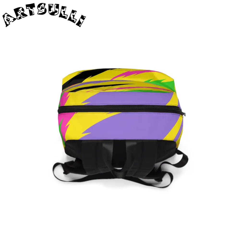 JAKKOUTTHEBXX Yellow Striped Backpack with All-Day Carrying Comfort 2025