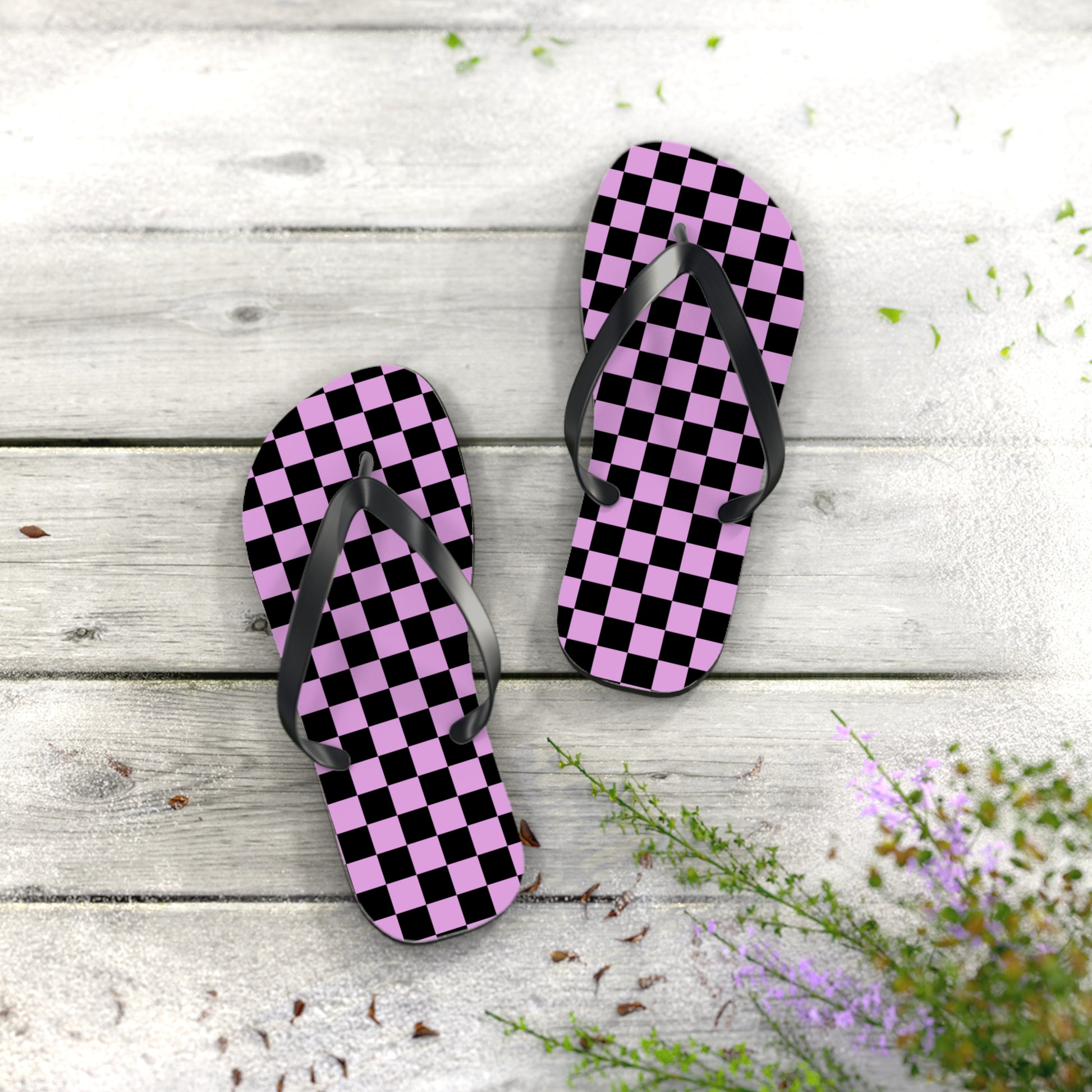 Pixel Punk Vision Flip Flops, Artsulli - Art is Long, Life is Short, Shoes, , , , , , , 
