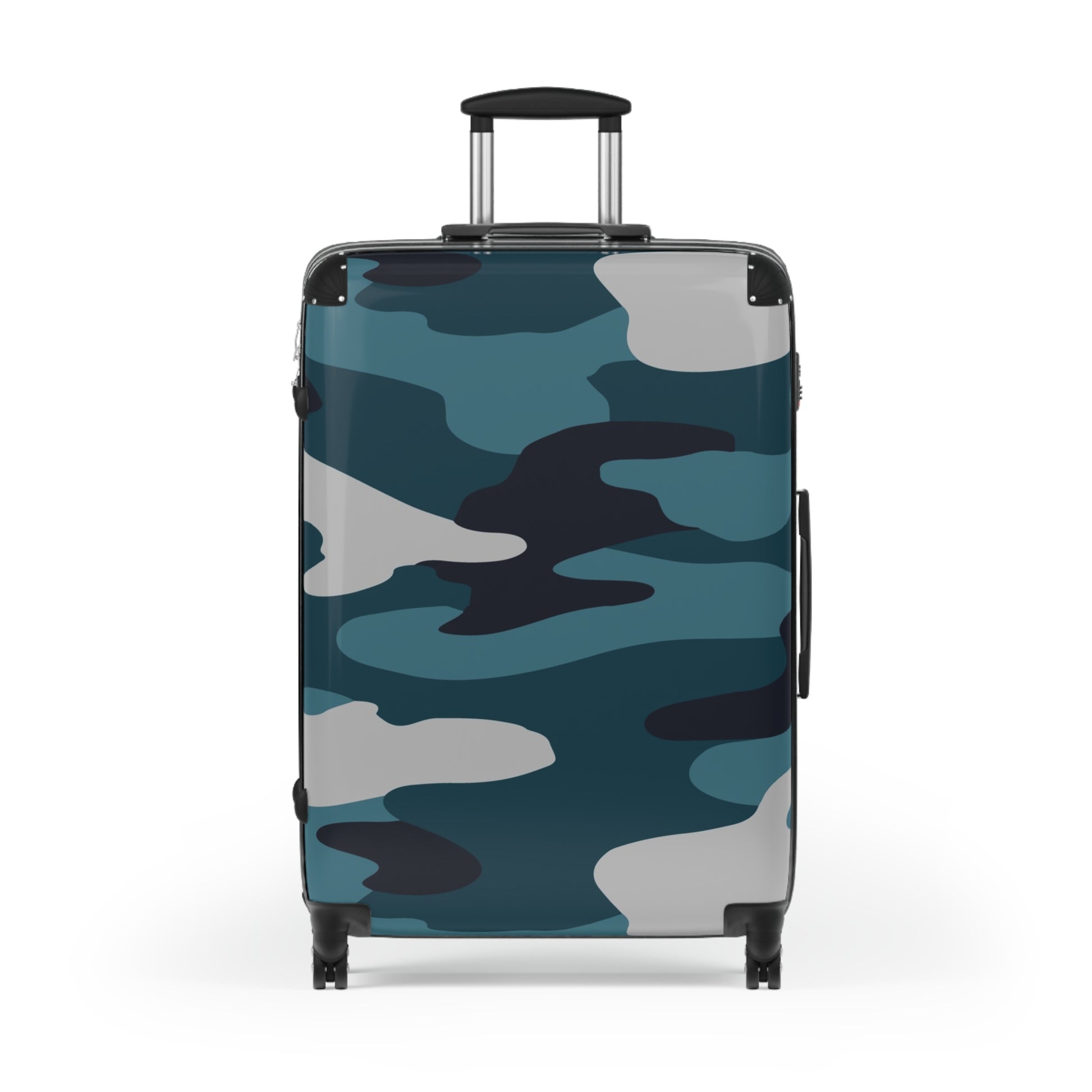 Blue Camouflage Suitcase, Artsulli - Art is Long, Life is Short, Bags, Size, Large, Color, Black, , , 12056341291492