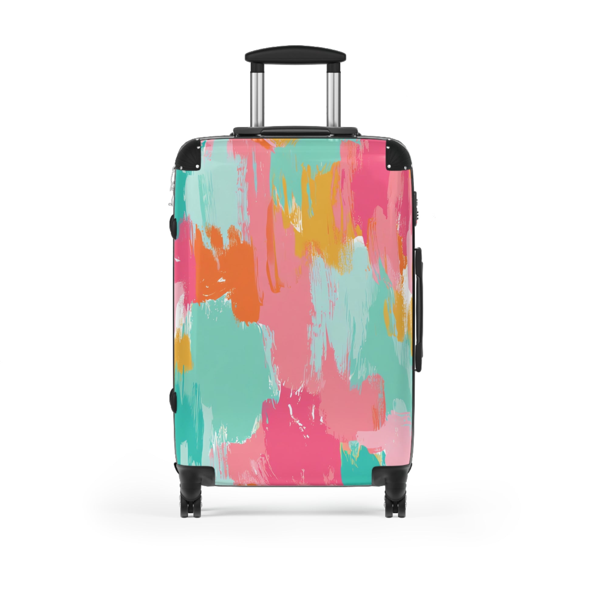 Preppy Pixel Bloom Suitcase, Artsulli - Art is Long, Life is Short, Bags, Size, Medium, Color, Black, , , 27557277370105227399