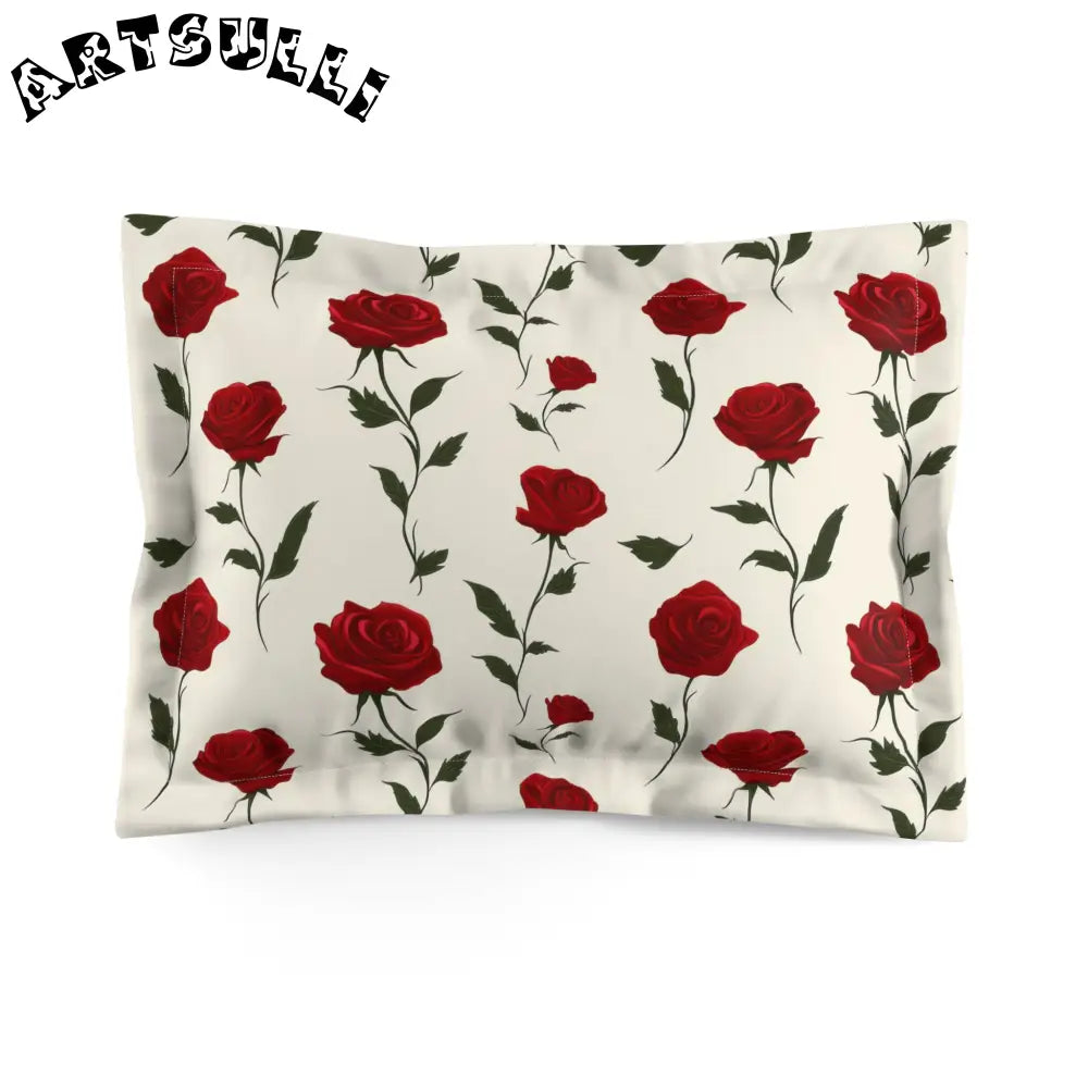 JAKKOUTTHEBXX Red Roses Microfiber Pillow Sham JAKKOUTTHEBXX