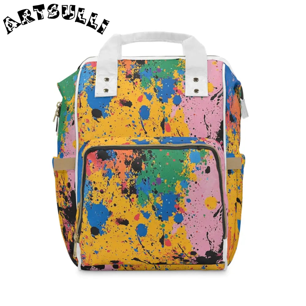 JAKKOUTTHEBXX The Colors Of Paint Splatter Multifunctional Diaper