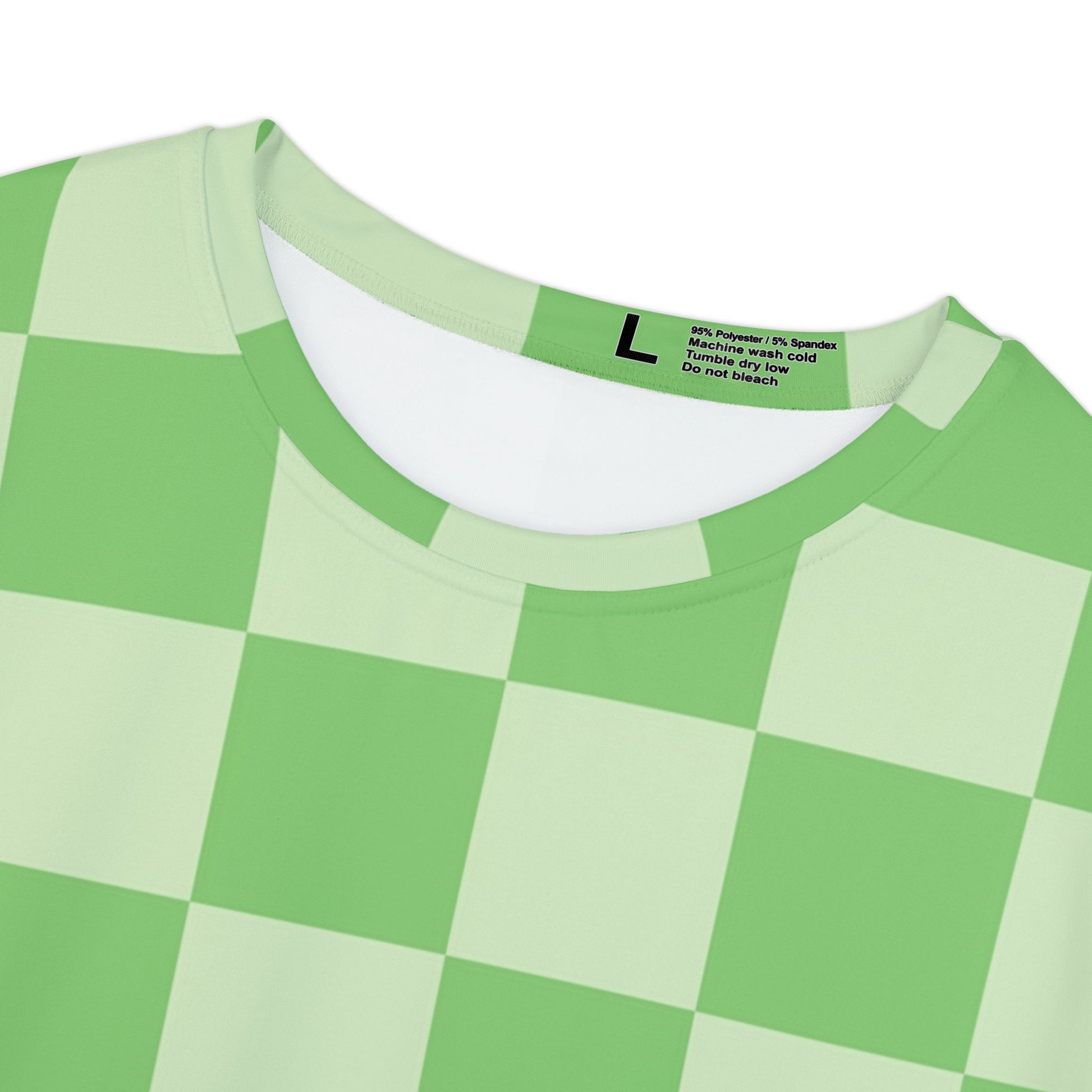 Checkerboard Green Women's Short Sleeve Shirt (AOP), Artsulli - Art is Long, Life is Short, All Over Prints, , , , , , , 