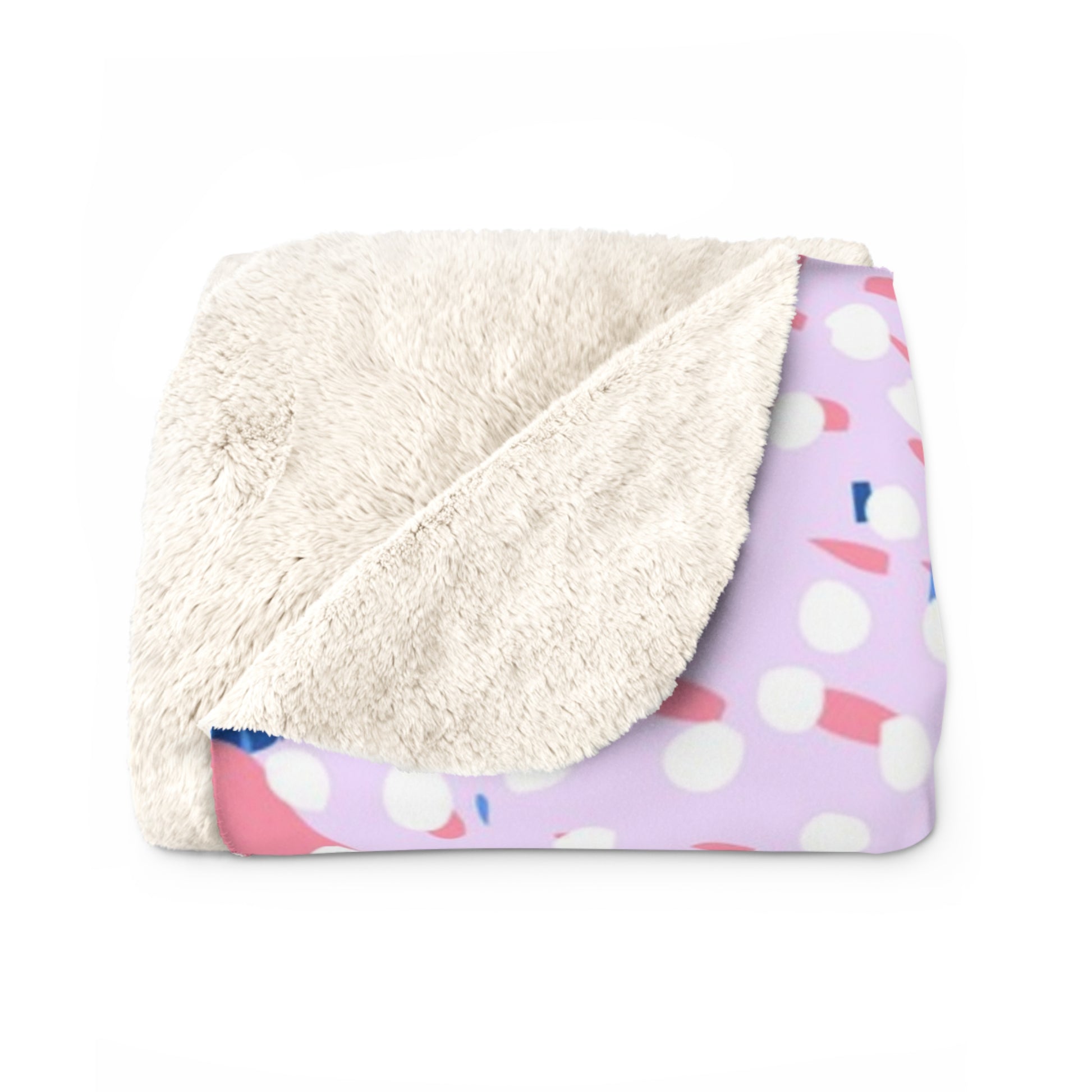 Flowers x Doodles x Hearts Multi-Color Sherpa Fleece Blanket, Artsulli - Art is Long, Life is Short, Home Decor, , , , , , , 