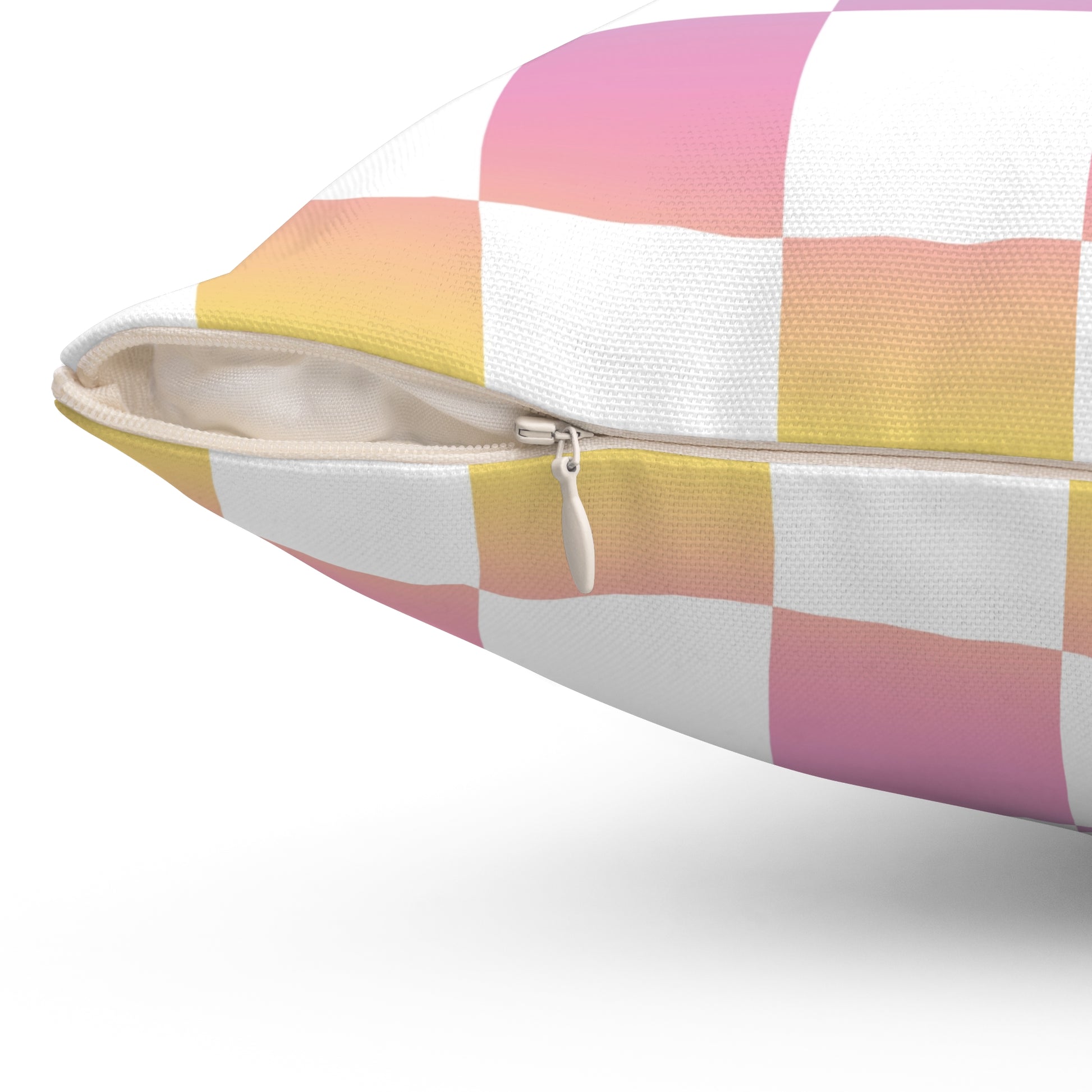Vaporwave Check Spun Polyester Square Pillow, Artsulli - Art is Long, Life is Short, Home Decor, , , , , , , 