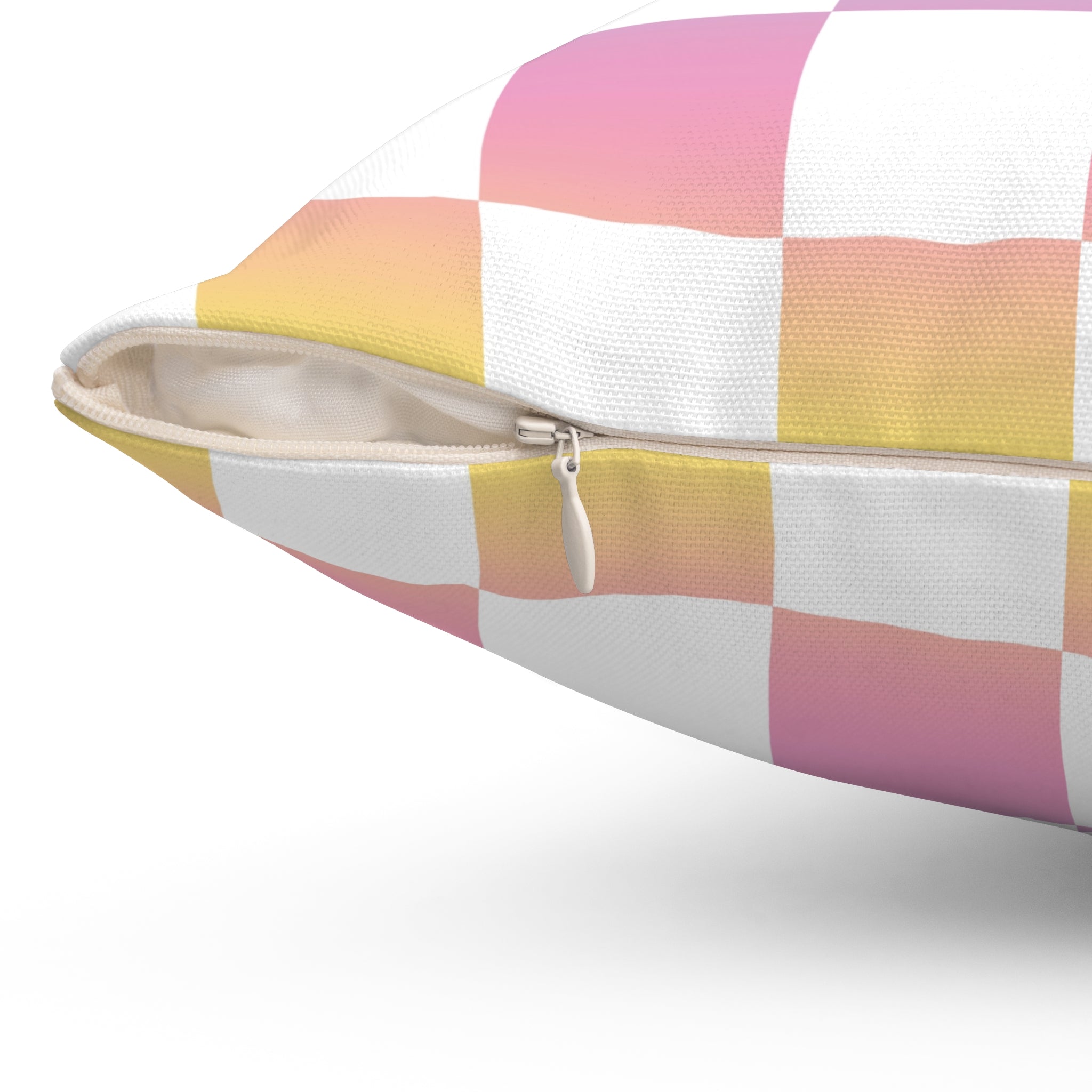 Vaporwave Check Spun Polyester Square Pillow, Artsulli - Art is Long, Life is Short, Home Decor, , , , , , , 