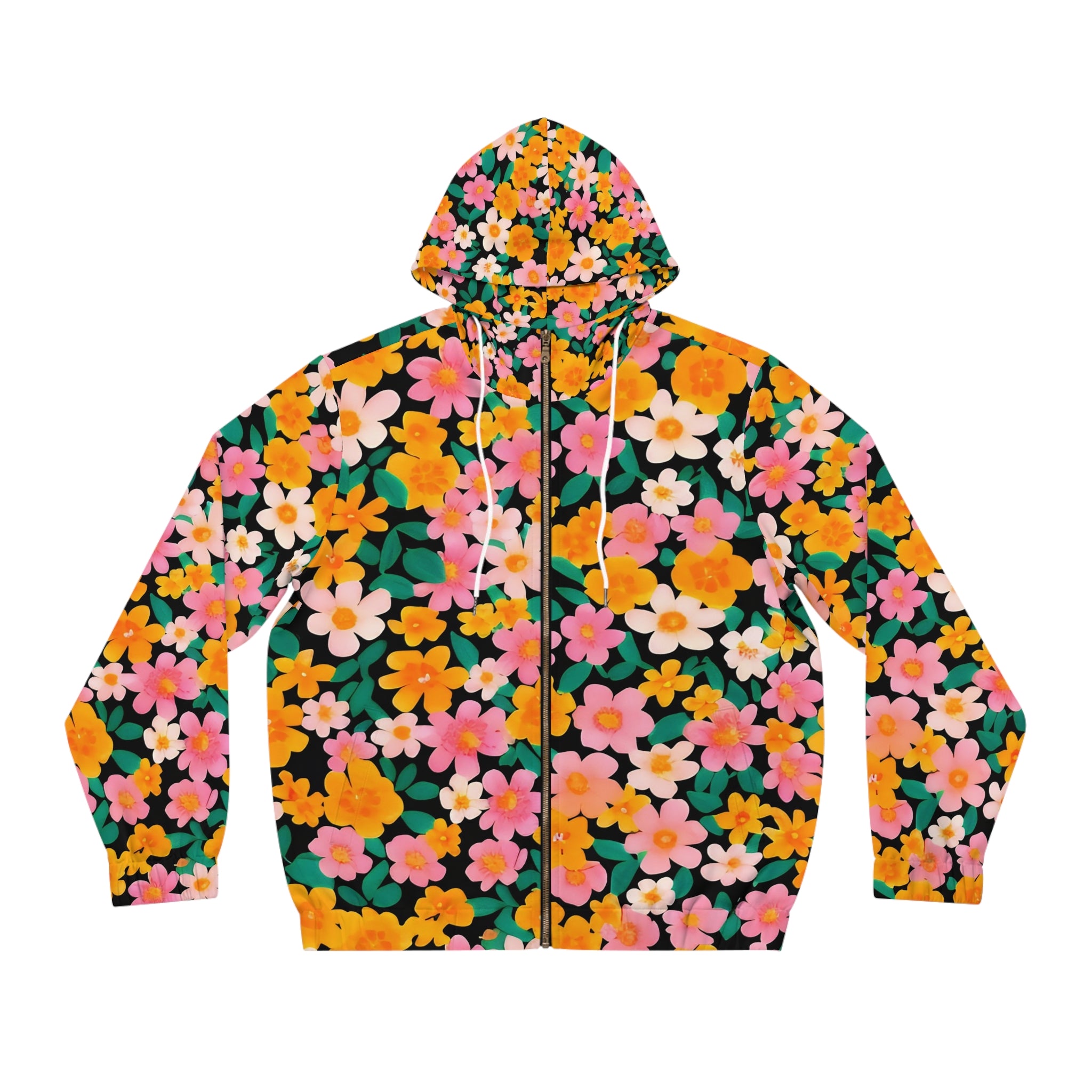 Men's Full-Zip Hoodie (AOP), Artsulli - Art is Long, Life is Short, All Over Prints, Size, S, Color, White, , , 32843662382869141307