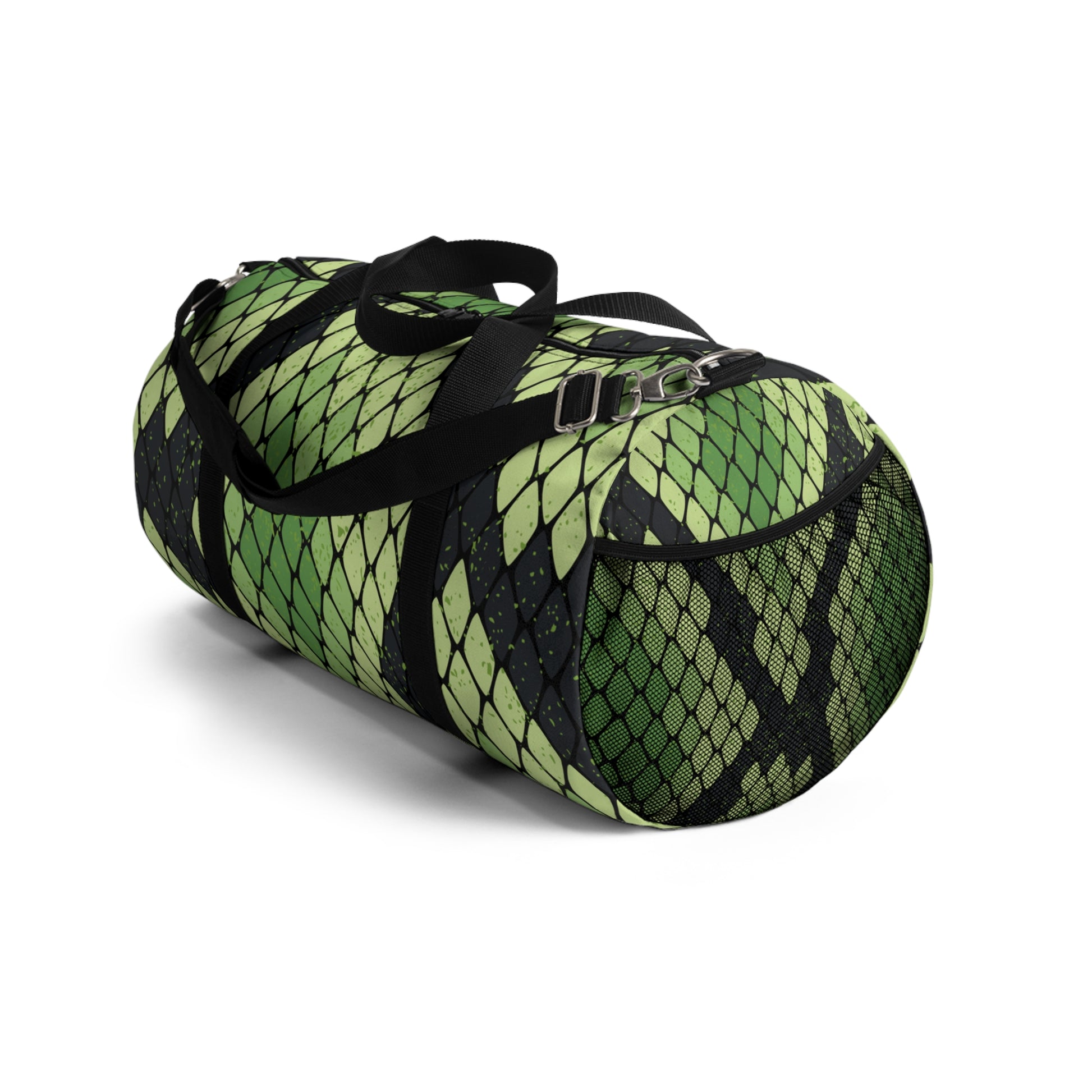 Snake Skin Green and Black Duffel Bag, Artsulli - Art is Long, Life is Short, Bags, , , , , , , 