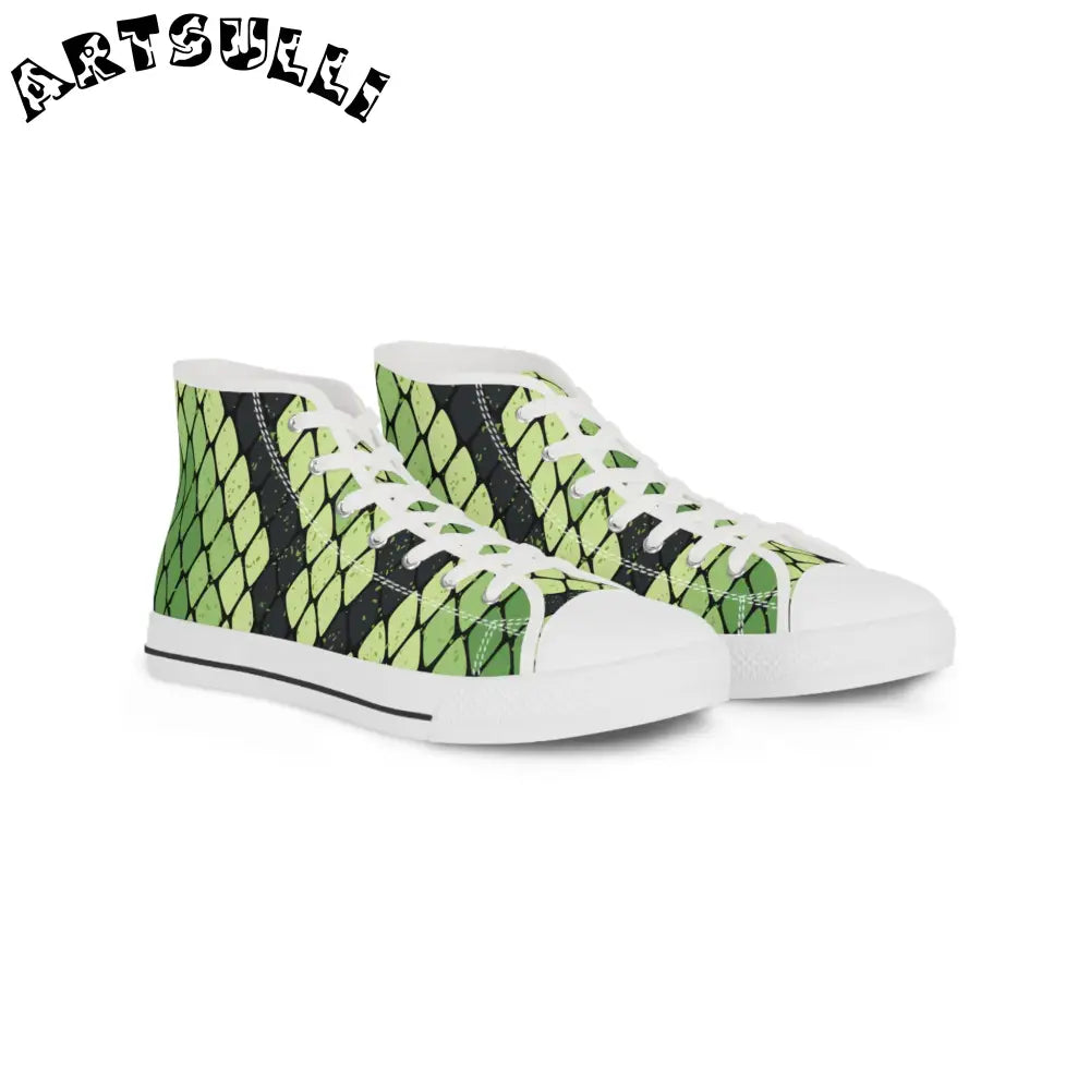 JAKKOUTTHEBXX Snake Skin Men’s High Top Sneakers JAKKOUTTHEBXX