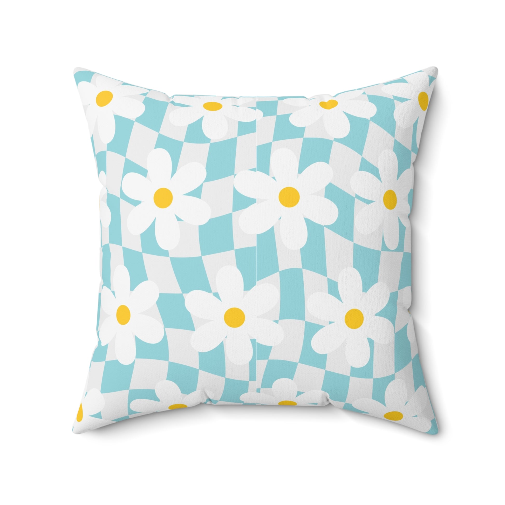 Trippy Check Garden Spun Polyester Square Pillow, Artsulli - Art is Long, Life is Short, Home Decor, Size, 20" × 20", , , , , 12442793942541314000