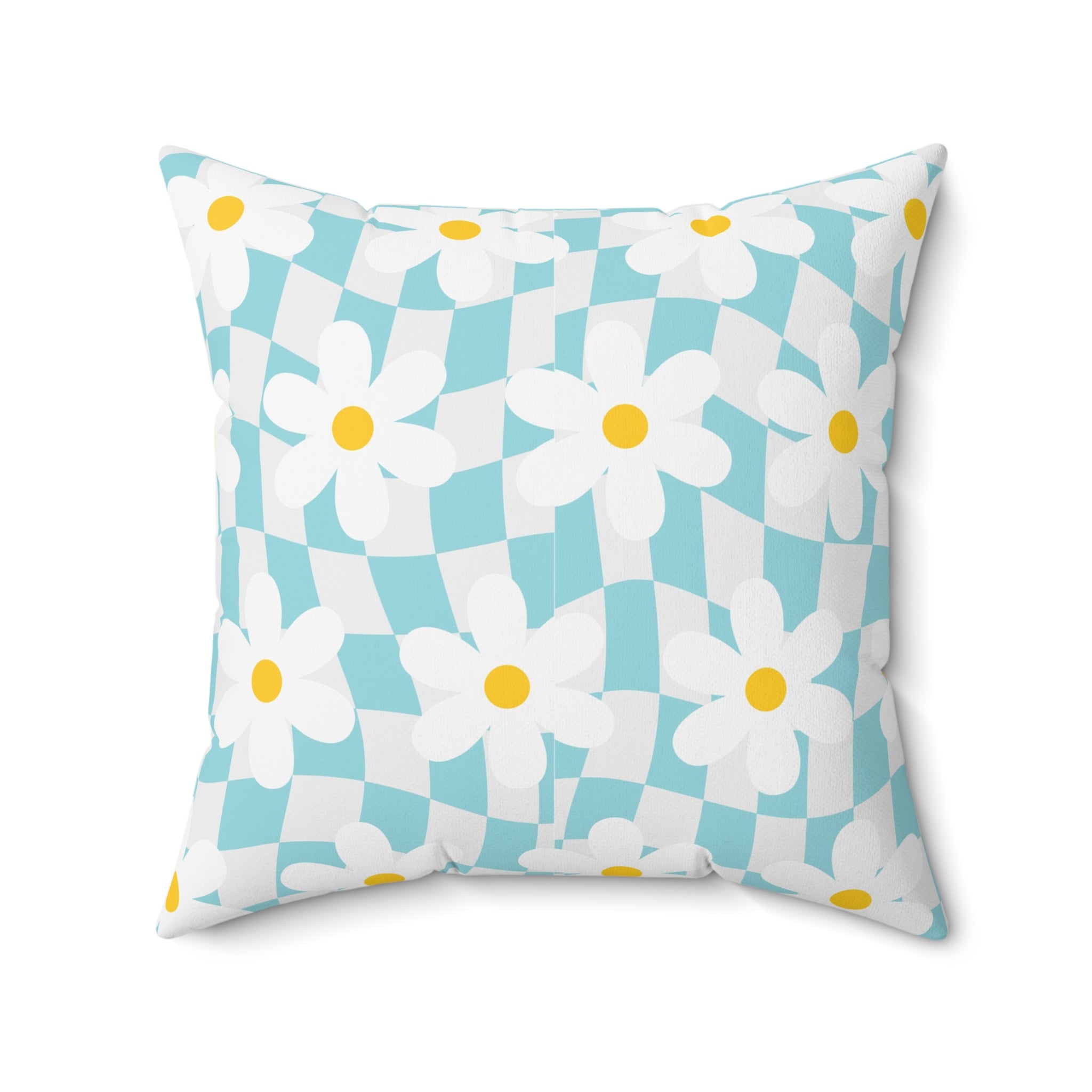 Trippy Check Garden Spun Polyester Square Pillow, Artsulli - Art is Long, Life is Short, Home Decor, Size, 20" × 20", , , , , 12442793942541314000