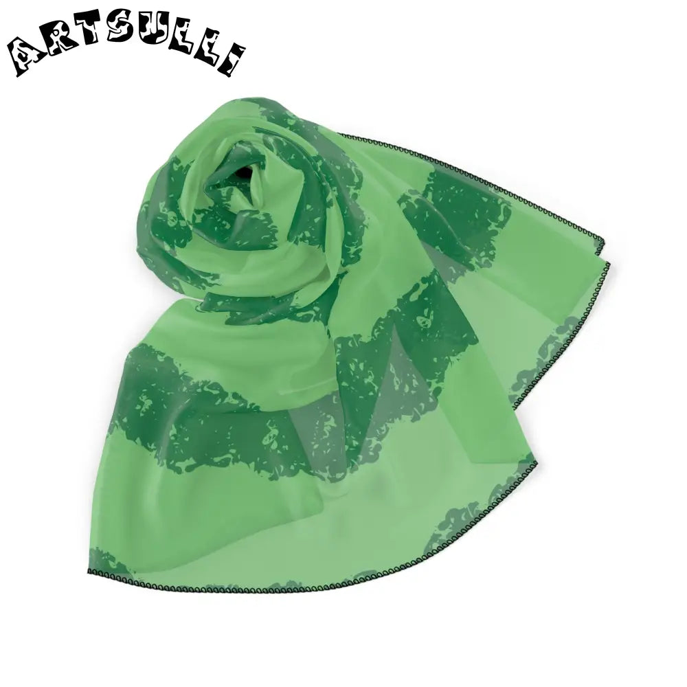 JAKKOUTTHEBXX Watermelon Green Poly Scarf JAKKOUTTHEBXX Artsulli