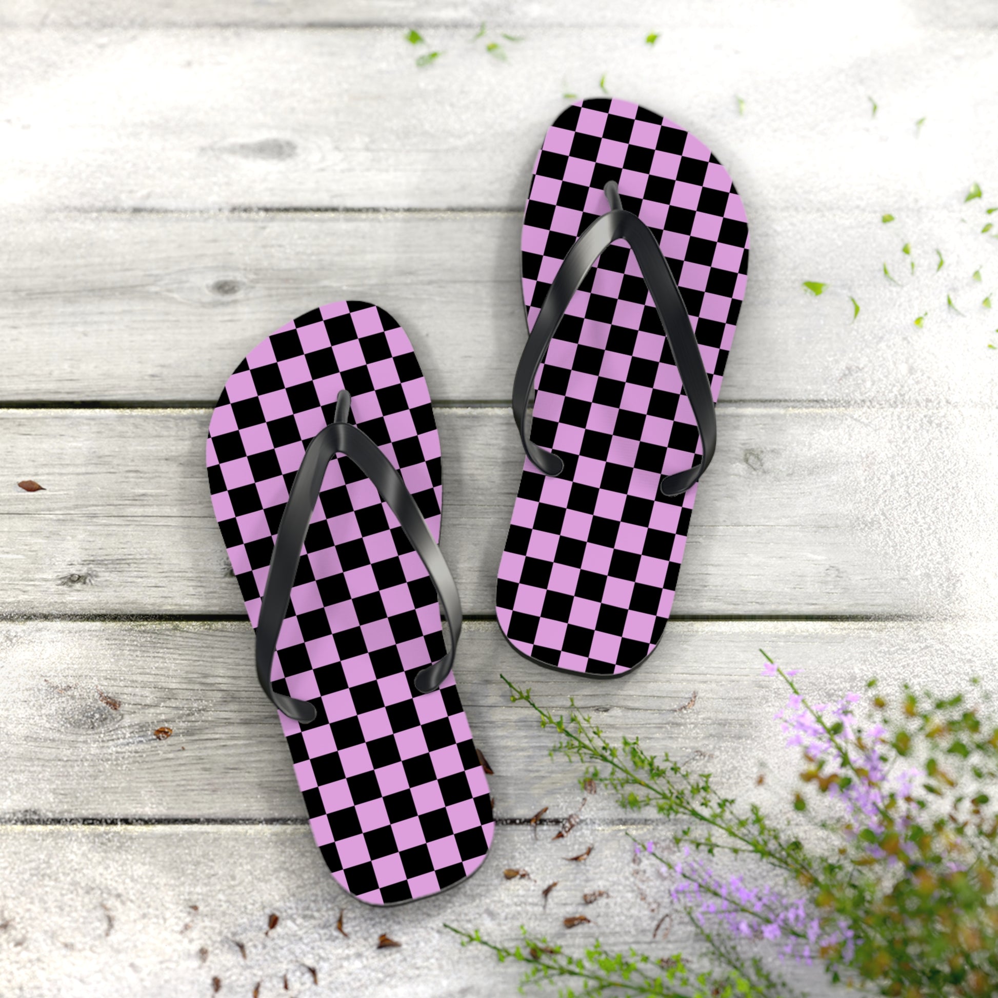 Pixel Punk Vision Flip Flops, Artsulli - Art is Long, Life is Short, Shoes, , , , , , , 