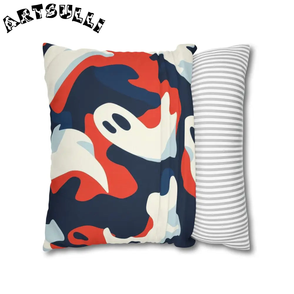JAKKOUTTHEBXX Camo Ghosts Spun Polyester Square Pillowcase