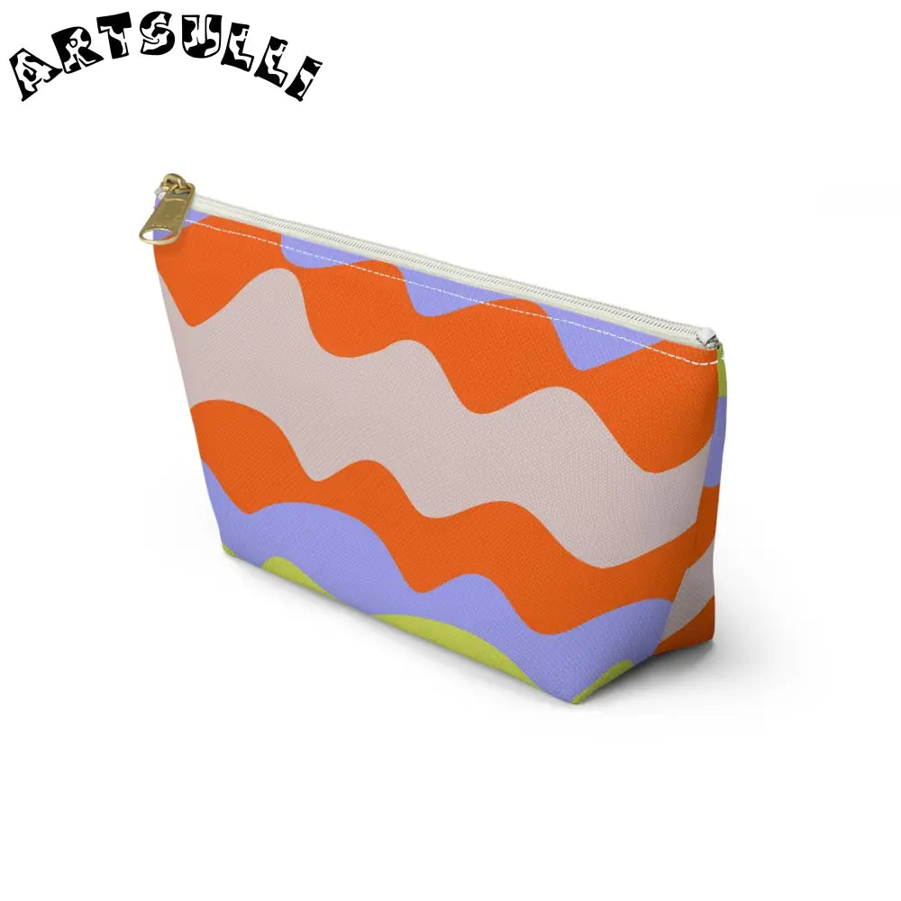 JAKKOUTTHEBXX Waves II Red and Blue Accessory Pouch w T-bottom