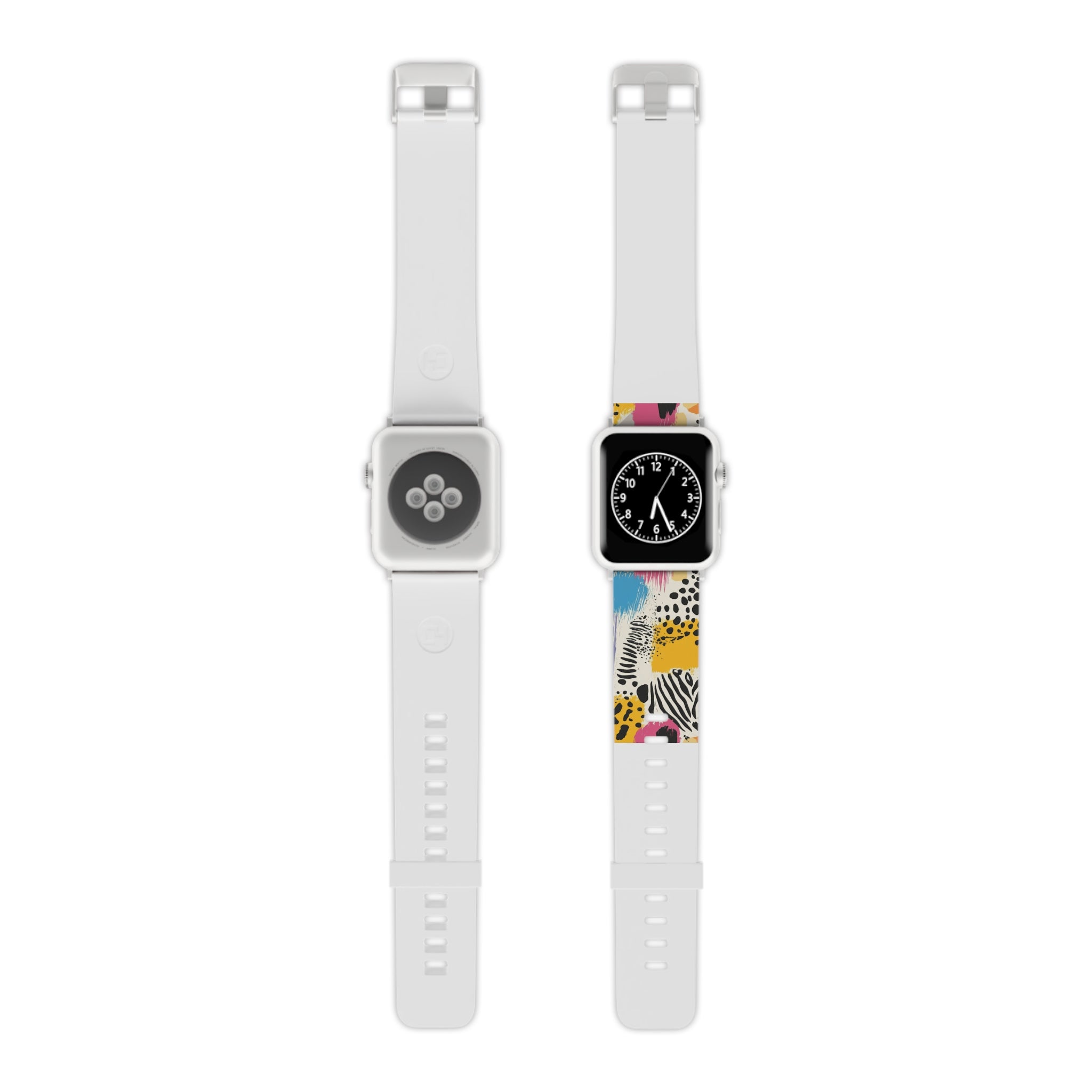 Rae Zebra Rhapsody Watch Band for Apple Watch, Artsulli - Art is Long, Life is Short, Accessories, Size, 8'' × 0.75'' / 42 - 44 mm, Color, Silver, , , 10147611420214