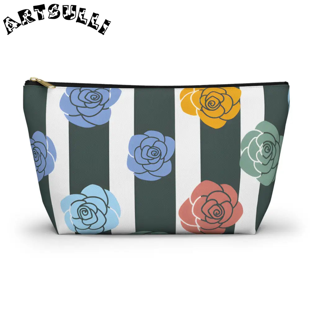 JAKKOUTTHEBXX Stripes x Roses II Black and White Accessory Pouch w