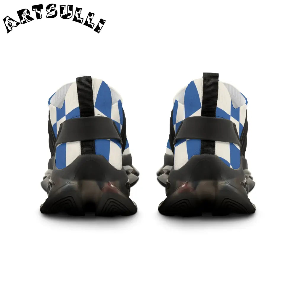 JAKKOUTTHEBXX Checkerboard Blue Men’s Mesh Sneakers JAKKOUTTHEBXX