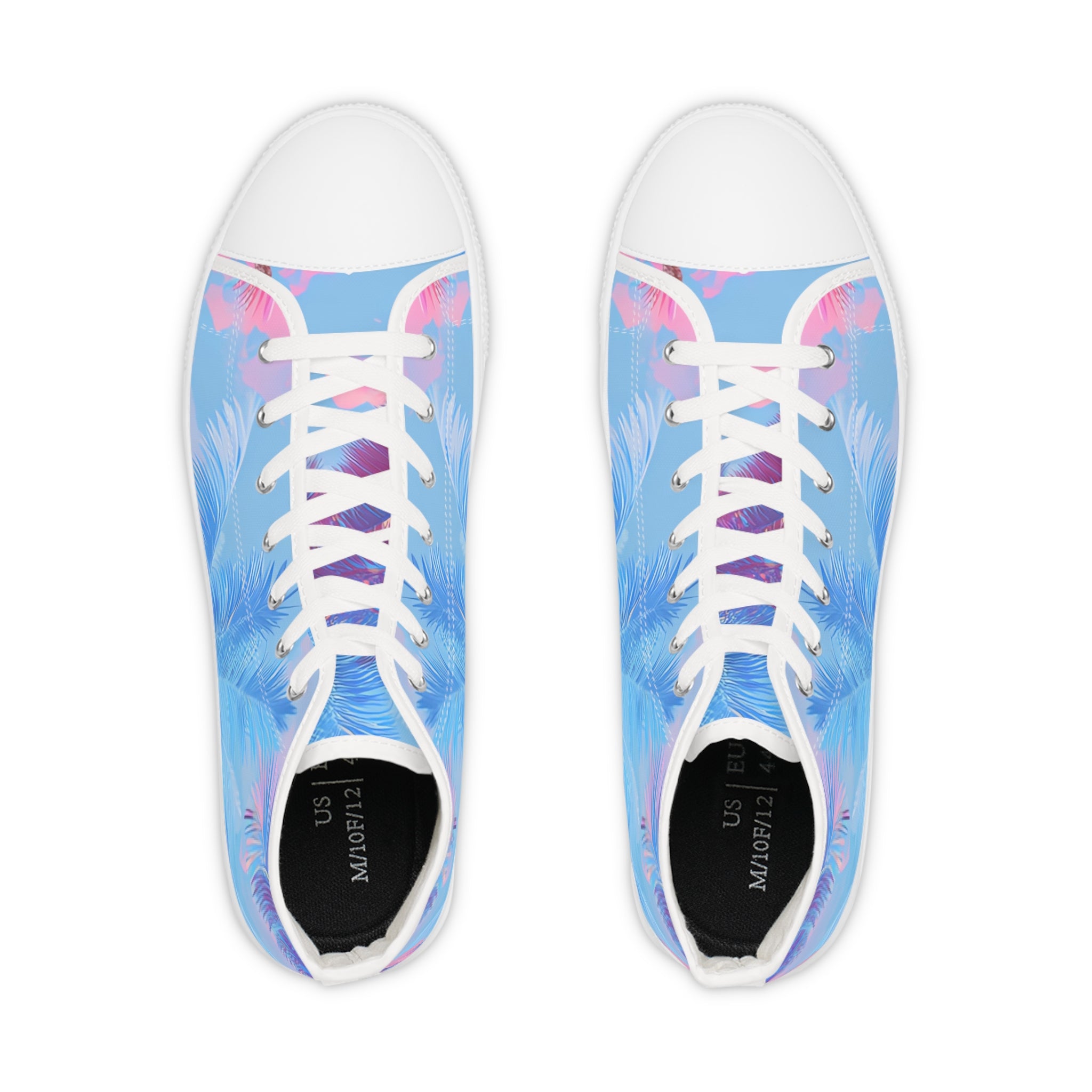 Ethereal Pastel Palms Men's High Top Sneakers, Artsulli - Art is Long, Life is Short, Shoes, , , , , , , 