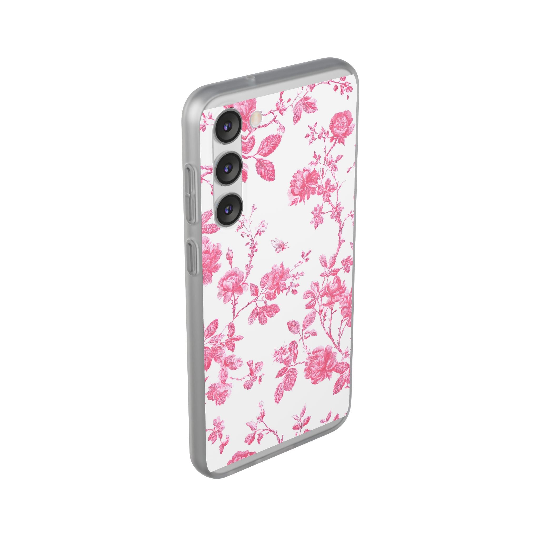 Pink and White Floral iPhone Case