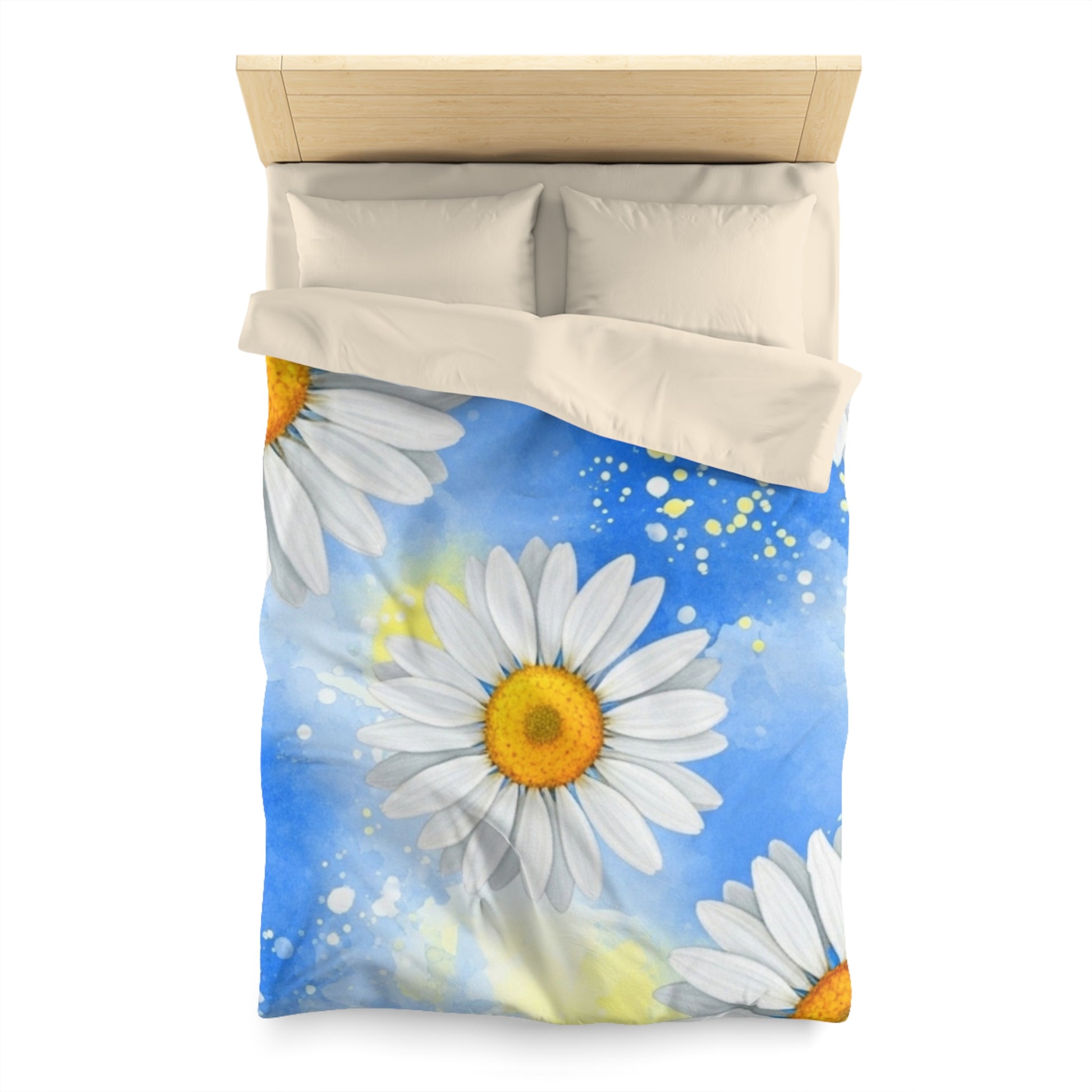 Daisies Microfiber Duvet Cover, Artsulli - Art is Long, Life is Short, Home Decor, , , , , , , 