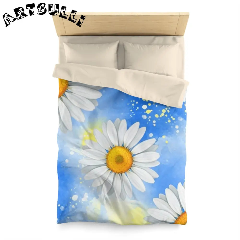 JAKKOUTTHEBXX Daisies Microfiber Duvet Cover JAKKOUTTHEBXX Artsulli