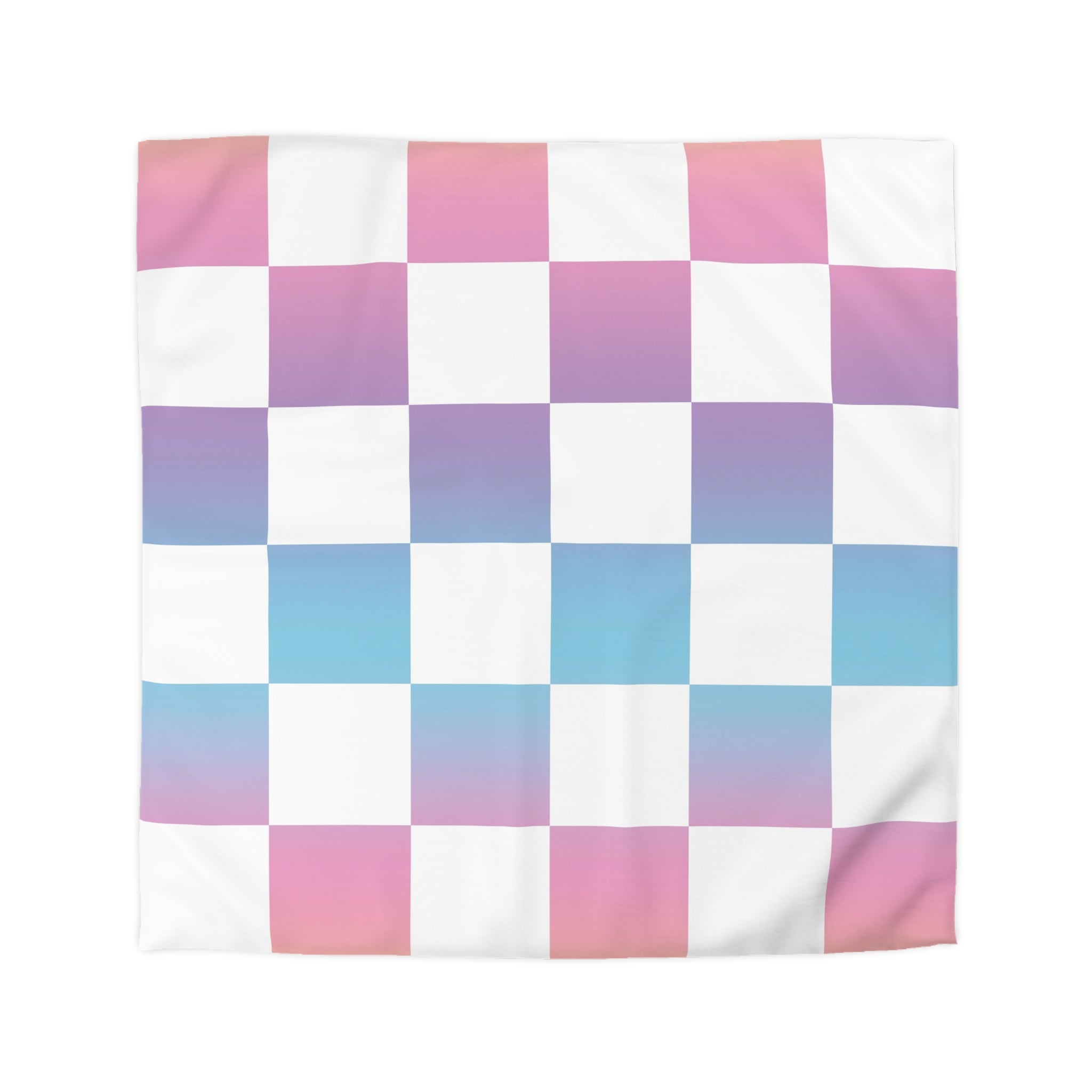 Vaporwave Check Microfiber Duvet Cover, Artsulli - Art is Long, Life is Short, Home Decor, Size, Queen, Color, Cream, , , 22908207424989499199