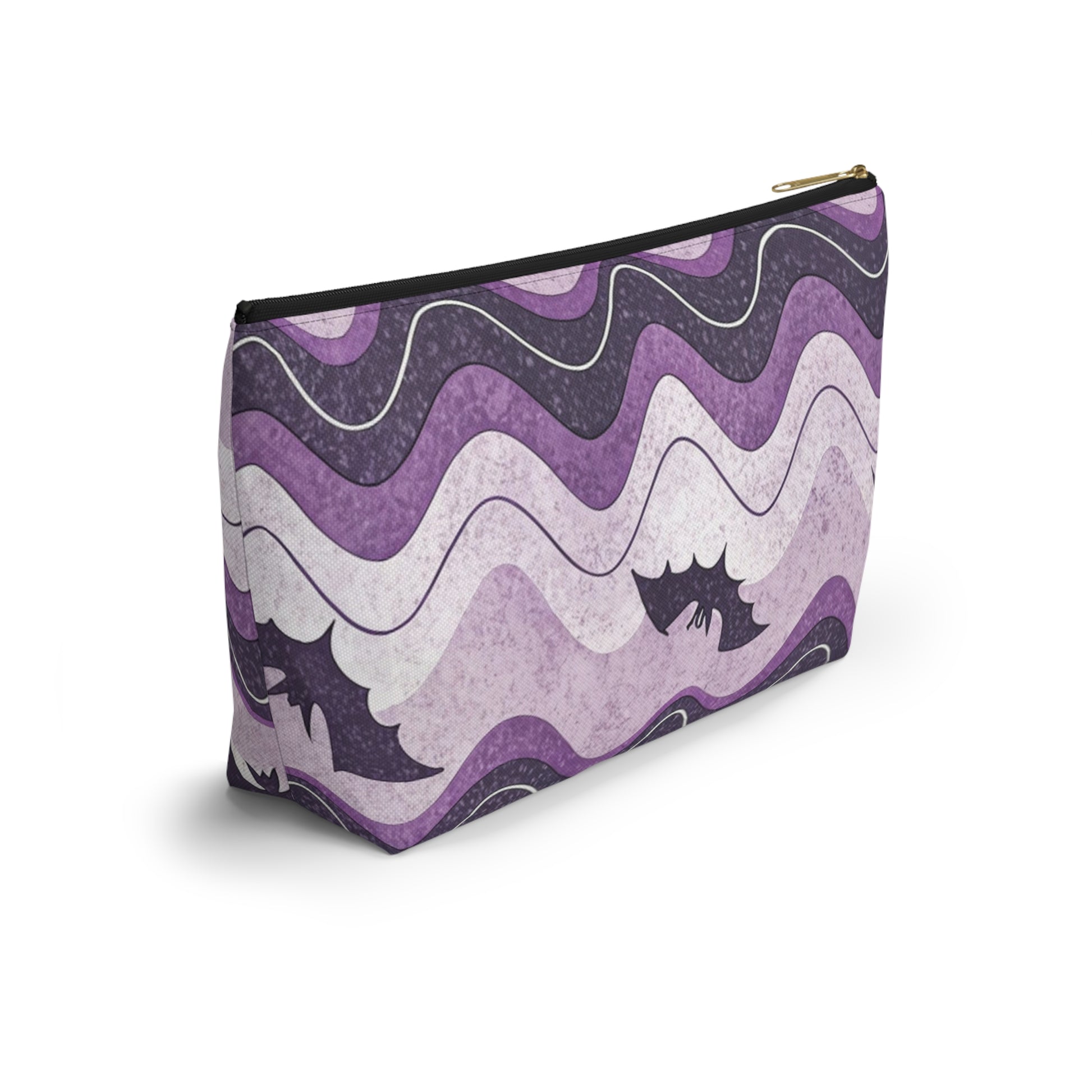 Bat Wave Accessory Pouch w T-bottom, Artsulli - Art is Long, Life is Short, Bags, , , , , , , 