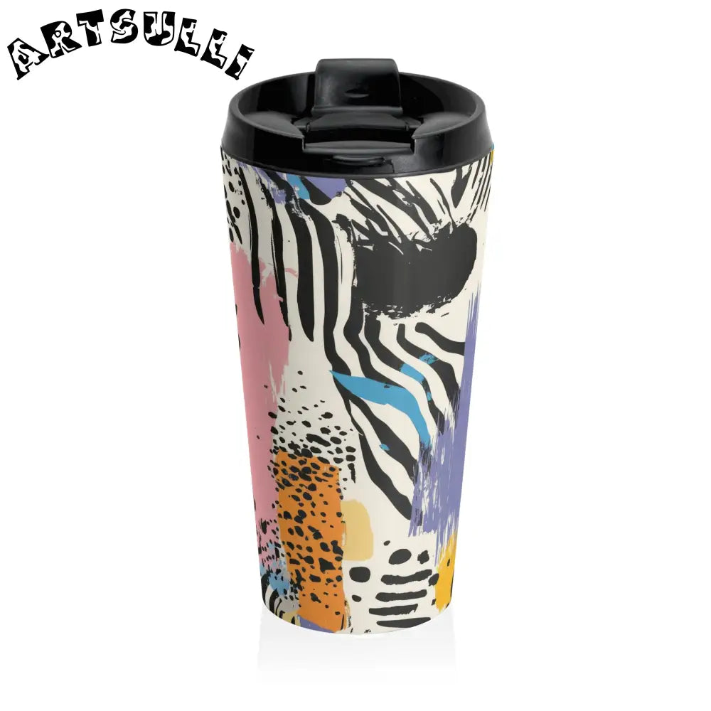JAKKOUTTHEBXX Rae Zebra Rhapsody II Stainless Steel Travel Mug