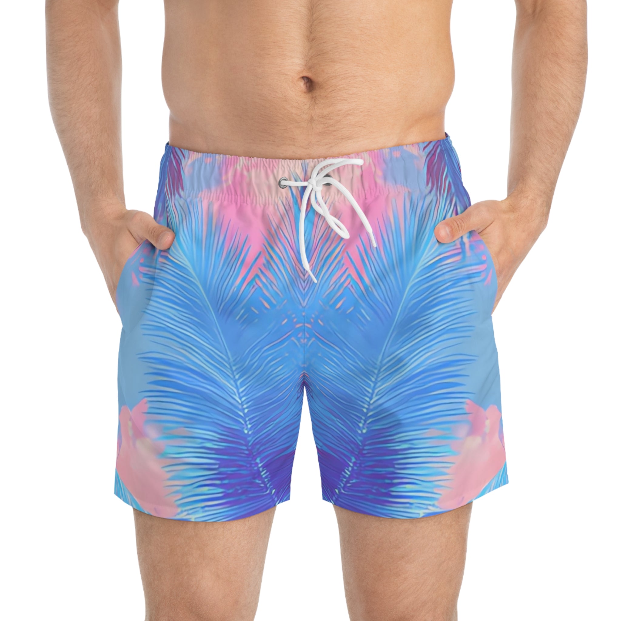 Ethereal Pastel Palms Swim Trunks (AOP), Artsulli - Art is Long, Life is Short, All Over Prints, , , , , , , 