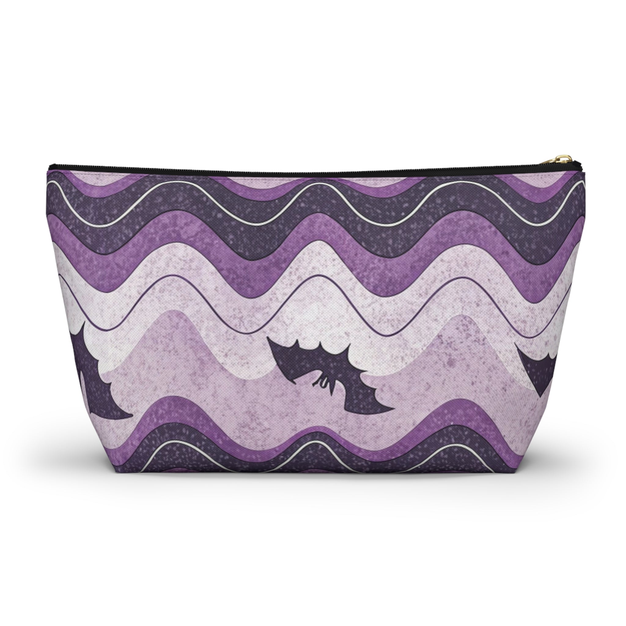 Bat Wave Accessory Pouch w T-bottom, Artsulli - Art is Long, Life is Short, Bags, , , , , , , 