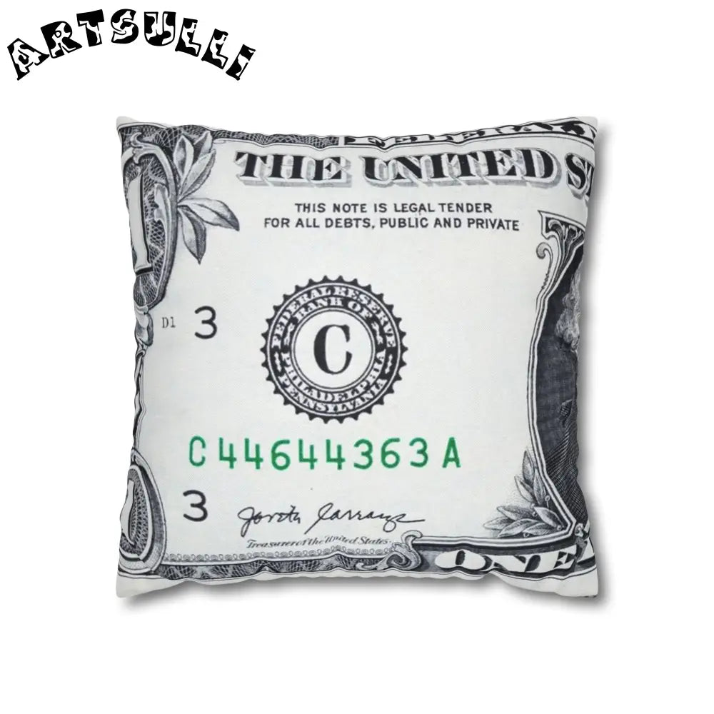 JAKKOUTTHEBXX Dollar Bill Created Art Environment Pillow 2025