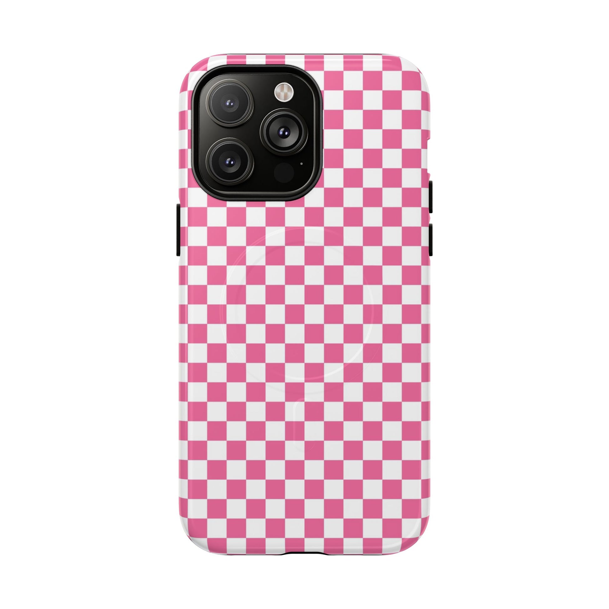 Yuyushiki Pink Check Tough Magnetic Cases, Artsulli - Art is Long, Life is Short, Phone Case, Size, iPhone 14 Pro Max, Surface, Glossy, , , 33975889100655347511